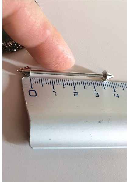 Cerrahi Çelik Spayk Endüstriel Piercing/ Köprü Piercing - Bar Uzunluğu 36 mm - 1 Adet fırsatları
