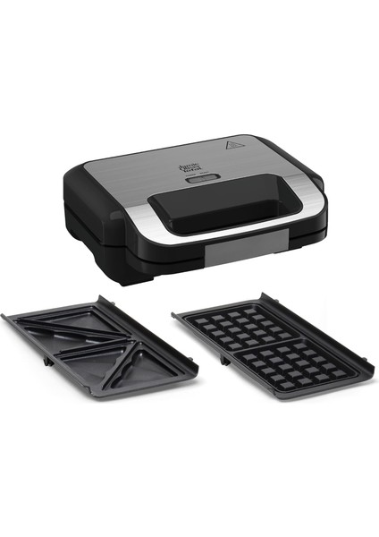Jamie Oliver 2’si 1 Arada Tost ve Waffle Makinesi – Çıkarılabilir Plaka, Yapışmaz Yüzey, Kompakt Saklama