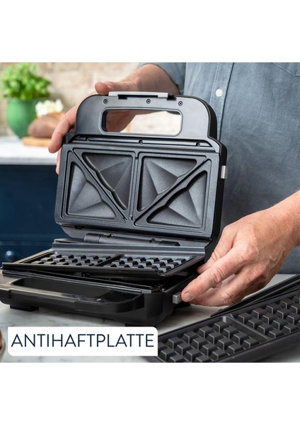Jamie Oliver 2’si 1 Arada Tost ve Waffle Makinesi – Çıkarılabilir Plaka, Yapışmaz Yüzey, Kompakt Saklama fırsatları