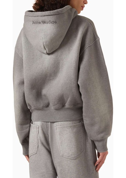 Kapüşonlu Cep Tüylü Hırka - Gri - %100 Pamuk Kumaş Içeriği modelleri