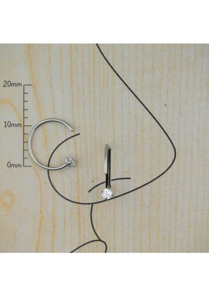 Cerrahi Çelik Zirkon Taşlı Hızma 12 mm