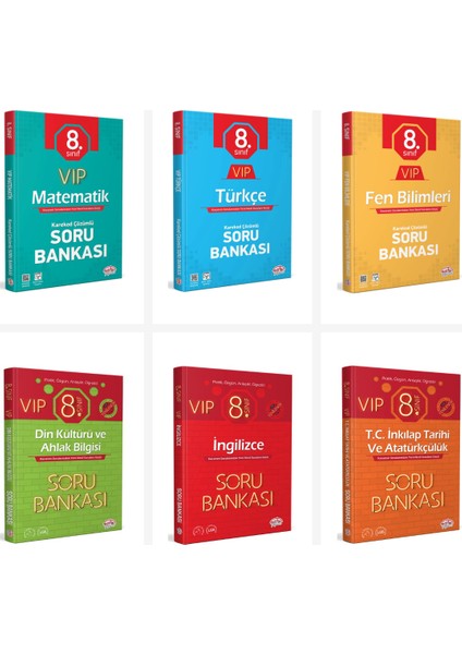 Editör 8. Sınıf Vıp Tüm Dersler Soru Bankası Seti 6 Kitap Editör