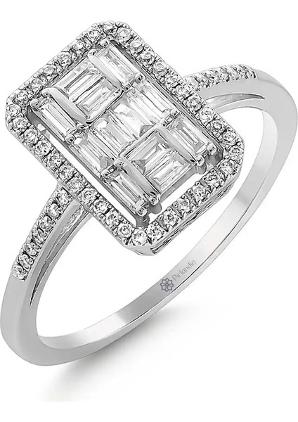 0,36 Karat Pırlanta Baget Yüzük fiyatları