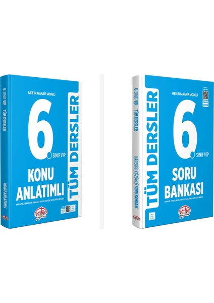 Editör 6. Sınıf Vip Tüm Dersler Konu Anlatımlı Soru Bankası Seti