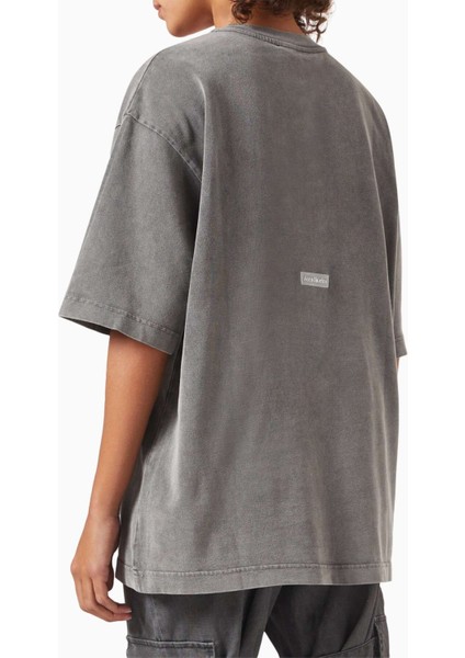 Siyah Crewneck Relaxed T-Shirt - %100 Organik Pamuk - Vintage Yıpranmış Etki modelleri