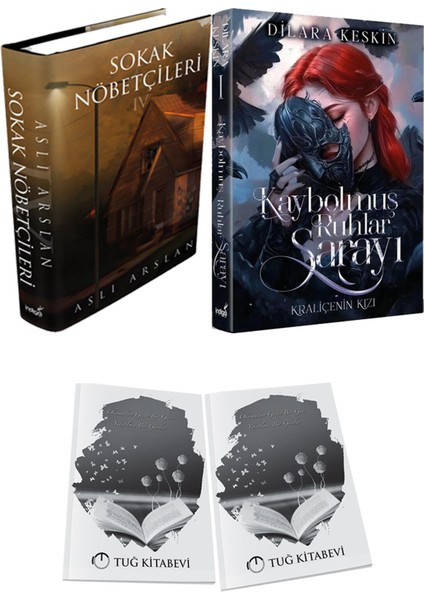 Kaybolmuş Ruhlar Sarayı 1 Kraliçenin Kızı Ciltli ve Sokak Nöbetçileri 3 Ciltli Aslı Arslan 2li Set + Hediyeli