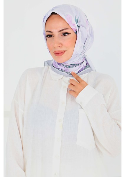 Desenli Bambu Şal Lila - 27521 modelleri