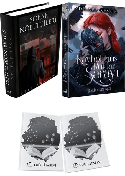 Kaybolmuş Ruhlar Sarayı 1 Kraliçenin Kızı Ciltli ve Sokak Nöbetçileri 1 Ciltli Aslı Arslan 2li Set + Hediyeli