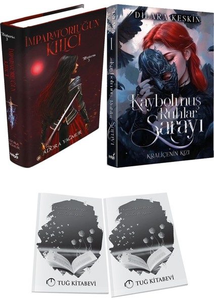 Kaybolmuş Ruhlar Sarayı 1 Kraliçenin Kızı Ciltli ve Imparatorluğun Kılıcı Ciltli Adora Yağmur 2li Set + Hediyeli