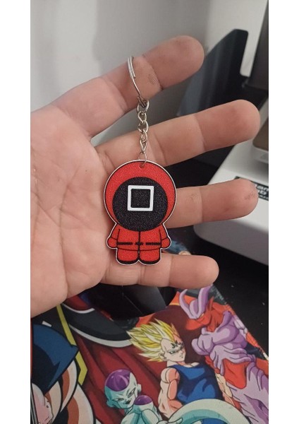 Squid Game Dörtgeni Sevimli Figür Karakter Anahtarlık