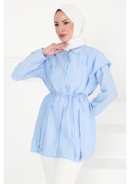 Bebe Mavi Tesettür Tunik 27435