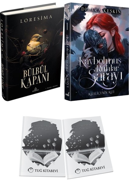 Kaybolmuş Ruhlar Sarayı 1 Kraliçenin Kızı Ciltli ve Ephesus Yayınları Bülbül Kapanı 1 Ciltli Loresima 2li Set + Hediyeli