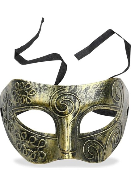 Altın Eskitme Yüz Maskesi - Antik Tarz Balo Maskesi fırsatları