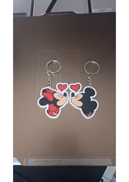 Mickey And Minnie Kiss Sevimli Figür Karakter Anahtarlık