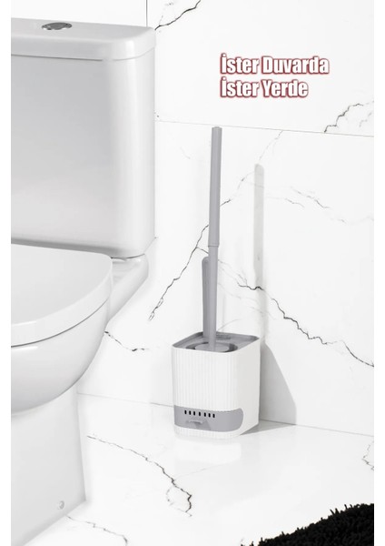 Yapışkanlı Tuvalet ve Banyo Temizleme Fırçası Seti, Hijyenik Kullanım Sağlar. fiyatları