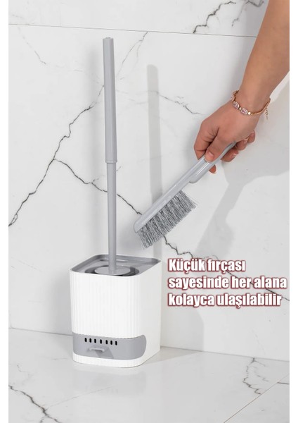 Yapışkanlı Tuvalet ve Banyo Temizleme Fırçası Seti, Hijyenik Kullanım Sağlar. modelleri