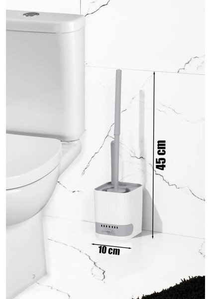 Yapışkanlı Tuvalet ve Banyo Temizleme Fırçası Seti, Hijyenik Kullanım Sağlar.