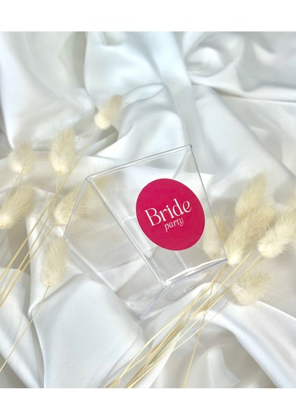 5 Adet Stickerlı Şeffaf Prizma 200CC Mika Kap-Kase/mika Sunumluk