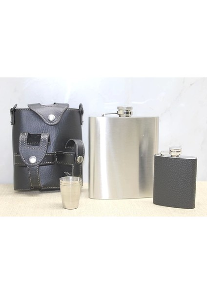 Deri Kılıflı Matara Seti ALK3930