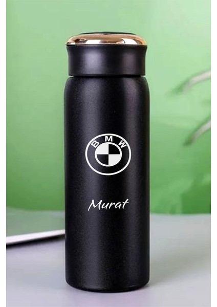 Kişiye Özel Dijital Göstergeli 500 ml Akıllı Araç Baskılı Termos - Sıcak Soğuk Içecek Şişesi