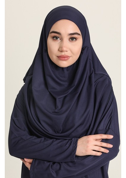 Tek Parça Başörtülü Kadın Tesettür Namaz Elbisesi Düz Renk modelleri