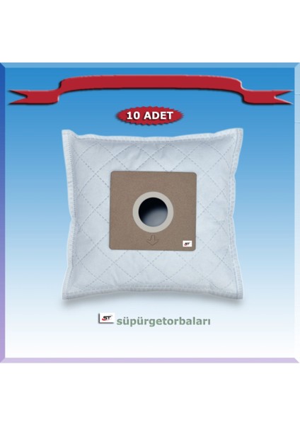 S 6650 T Süpürge Toz Torbası 10’lu, Beyaz, Yüksek Performanslı ve Dayanıklı