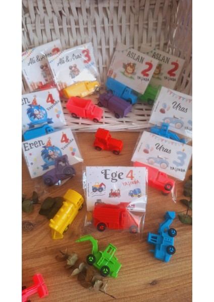 Sevgiliatolyemm Mutluluk Getirmesi Dileğiyle Kartlı Oyuncak Taşıtlar 10 Adet Doğum Günü,Parti,Kur-an,Mevlüt,okul Tatil Hediyelikleri indirimleri