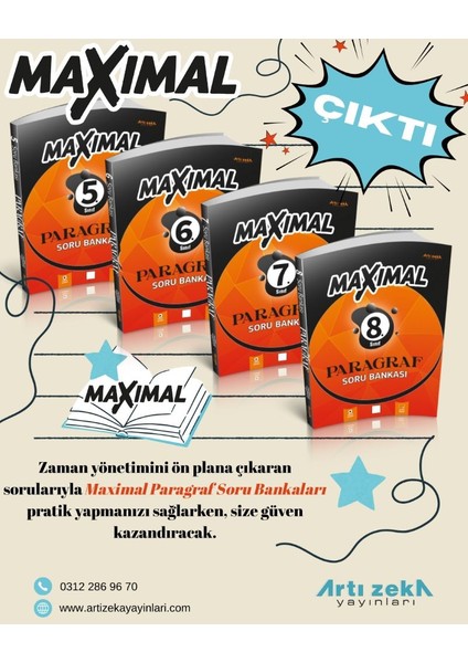 Maximal 6. Sınıf Paragraf Soru Bankası fiyatları