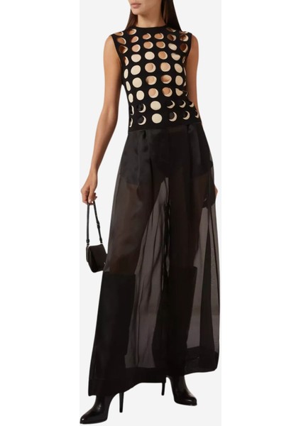 Layered Holes Detaylı Top, Siyah fiyatları