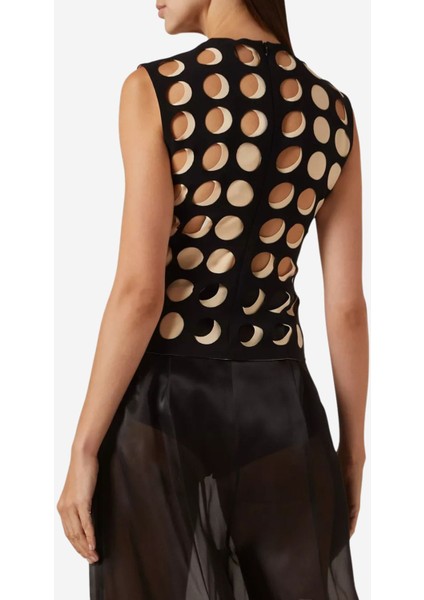 Layered Holes Detaylı Top, Siyah modelleri