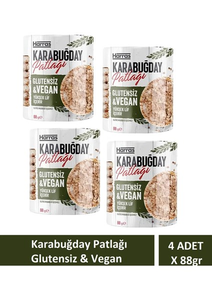 Karabuğday Patlağı Glutensiz ve Vegan 4 Adet x 88 gr