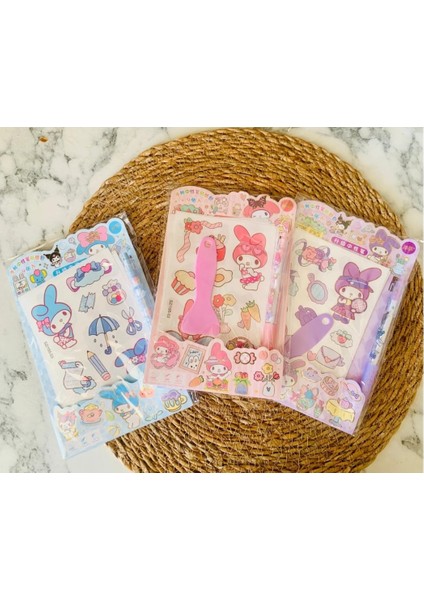 Sanrio Diy Sticker Kalem Spatula Set Okul Kırtasiye Sevimli Hediyelik 1 Adet