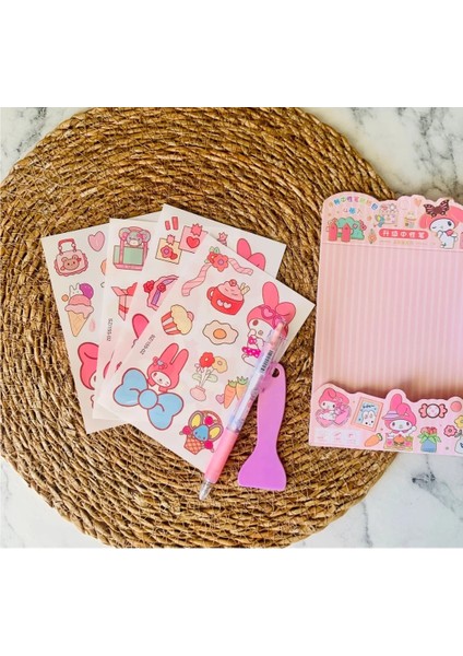 Sanrio Diy Sticker Kalem Spatula Set Okul Kırtasiye Sevimli Hediyelik 1 Adet fiyatları