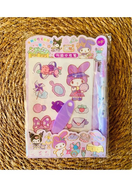 Sanrio Diy Sticker Kalem Spatula Set Okul Kırtasiye Sevimli Hediyelik 1 Adet fırsatları