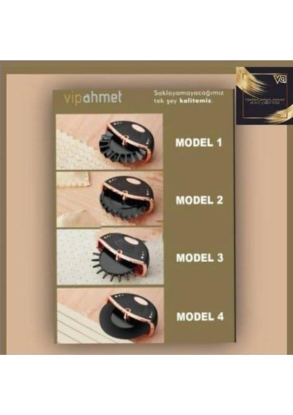 4'lü Hamur Şekillendirici Set, Pratik ve Renkli, Siyah