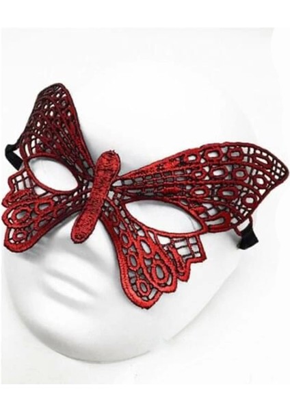 Kırmızı Dantel Masquerade Maskesi 7 No fiyatları