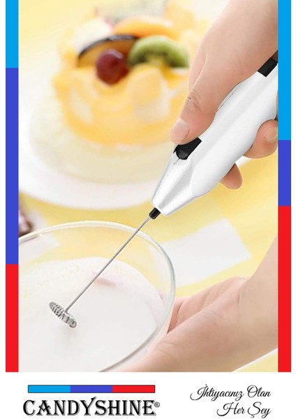 Mavi Renkli Mini El Mikseri, Süt Köpürtücü ve Çırpıcı Blender fırsatları
