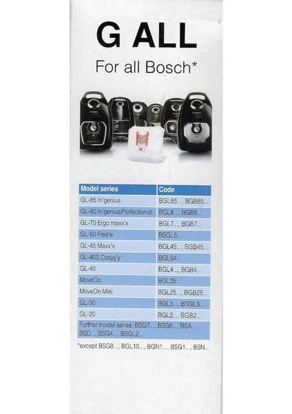 Bgl 8pro1 G All Toz Torbası Beyaz, Temiz ve Kullanışlı Toz Torbası fiyatları