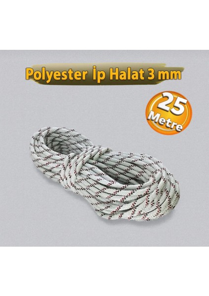 Istoka Polyester Ip Halat 3 mm (25 Metre)