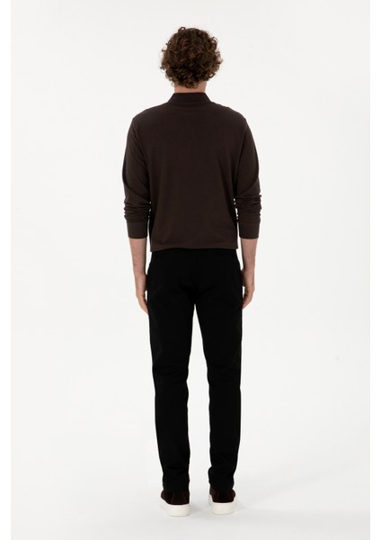 Erkek Siyah Pantolon (Kanvas-Chino) 50316831-VR046 fırsatları