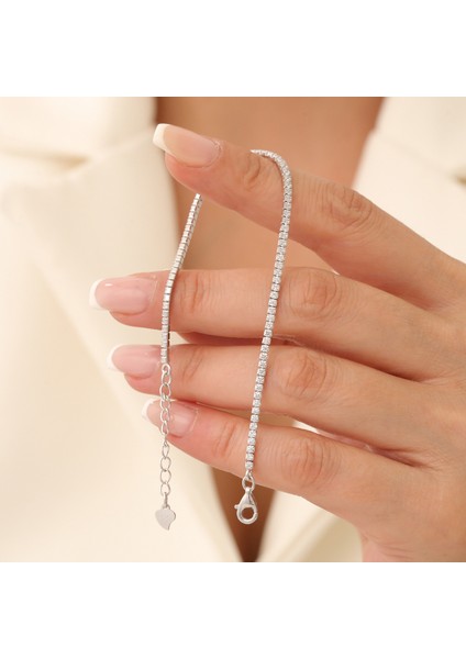 925 Ayar Gümüş Zirkon Taşlı Rodyumlu Ayarlanabilir Şık Suyolu Bileklik fiyatları