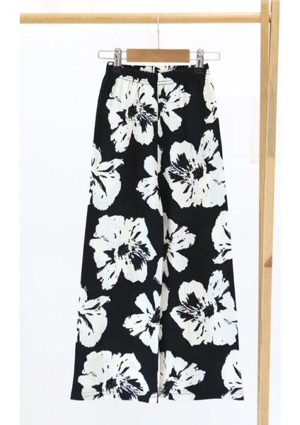 Kız Çocuk Siyah Desenli Pantolon - 27305