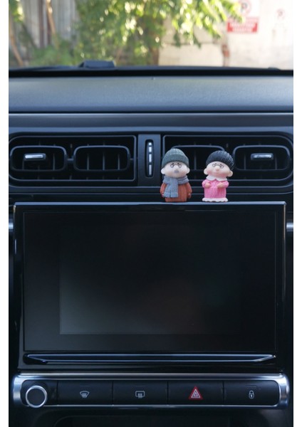 Araba Içi Torpido Üstü Sevimli Tonton Çift Dede Nine Dekorasyon Biblo Aksesuar fiyatları