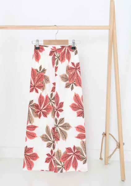 Kız Çocuk Pembe Desenli Pantolon - 27378