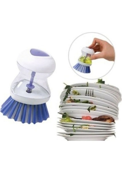 Pratik ve Şık Deterjanlı Bulaşık Fırçası, Temizlik Kolaylığı Sağlar.