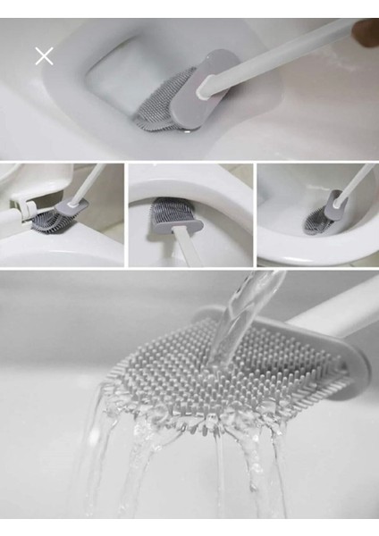 Yeşil Silikon Banyo ve Tuvalet Fırça Seti, Pratik ve Şık Tasarım fiyatları