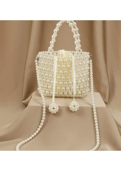 El Örmesi -İnci Parıltısıyla Orta Boy El Çantası- Günlük ,Özel Gün (Nikah,Düğün)