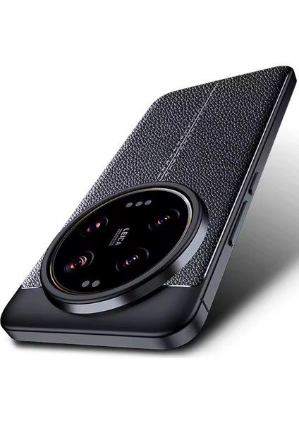 Xiaomi Mi 15 Ultra Kılıf Kamera Çıkıntılı Korumalı Deri Görünümlü Yumuşak Kaymaz Silikon Premium Soft Mat Niss Kapak