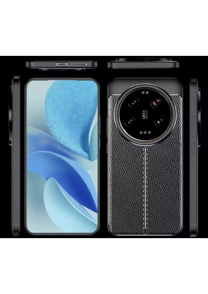Xiaomi Mi 15 Ultra Kılıf Kamera Çıkıntılı Korumalı Deri Görünümlü Yumuşak Kaymaz Silikon Premium Soft Mat Niss Kapak fırsatları