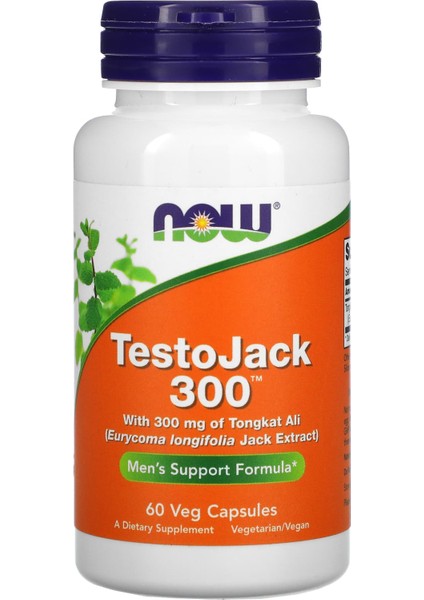 Foods Testojack 300 – 300 Mg 60 Kapsül – Eurycoma Longifolia Ekstresi – Abd Üretimi